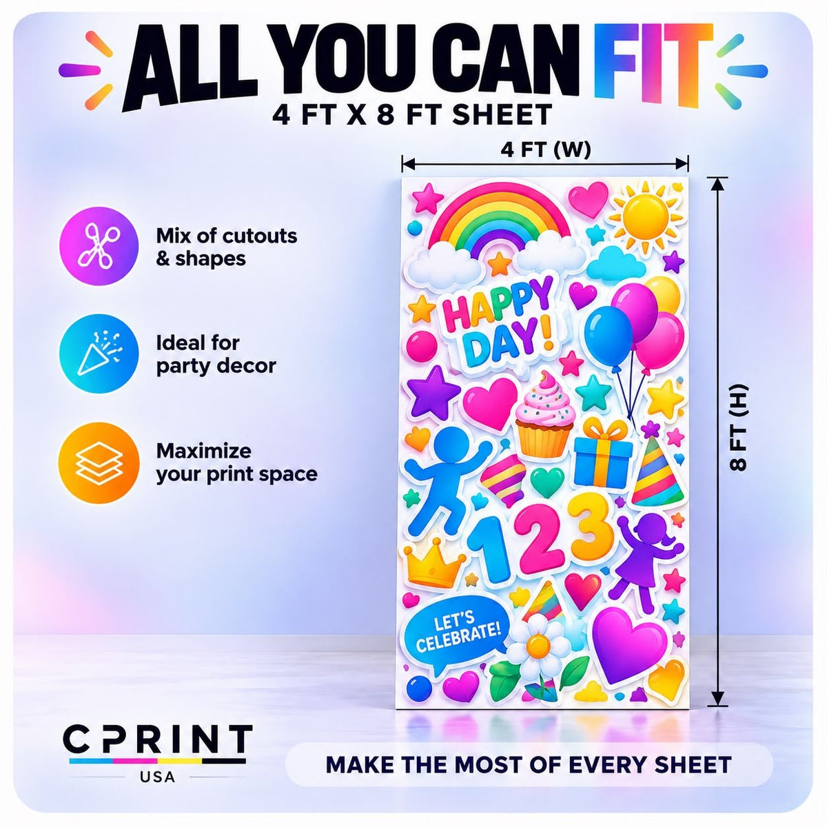 All You Can Fit 4ft x 8ft Sheet - C Print USA