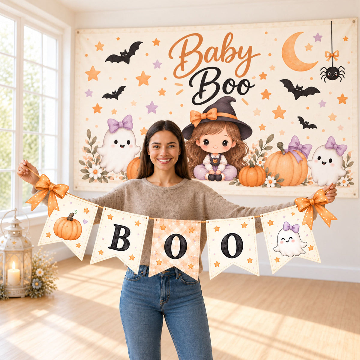 Baby Halloween - Big Head Garland - C Print USA