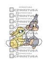 BAMBI THUMPER BUNNY CUT OUT - C Print USA