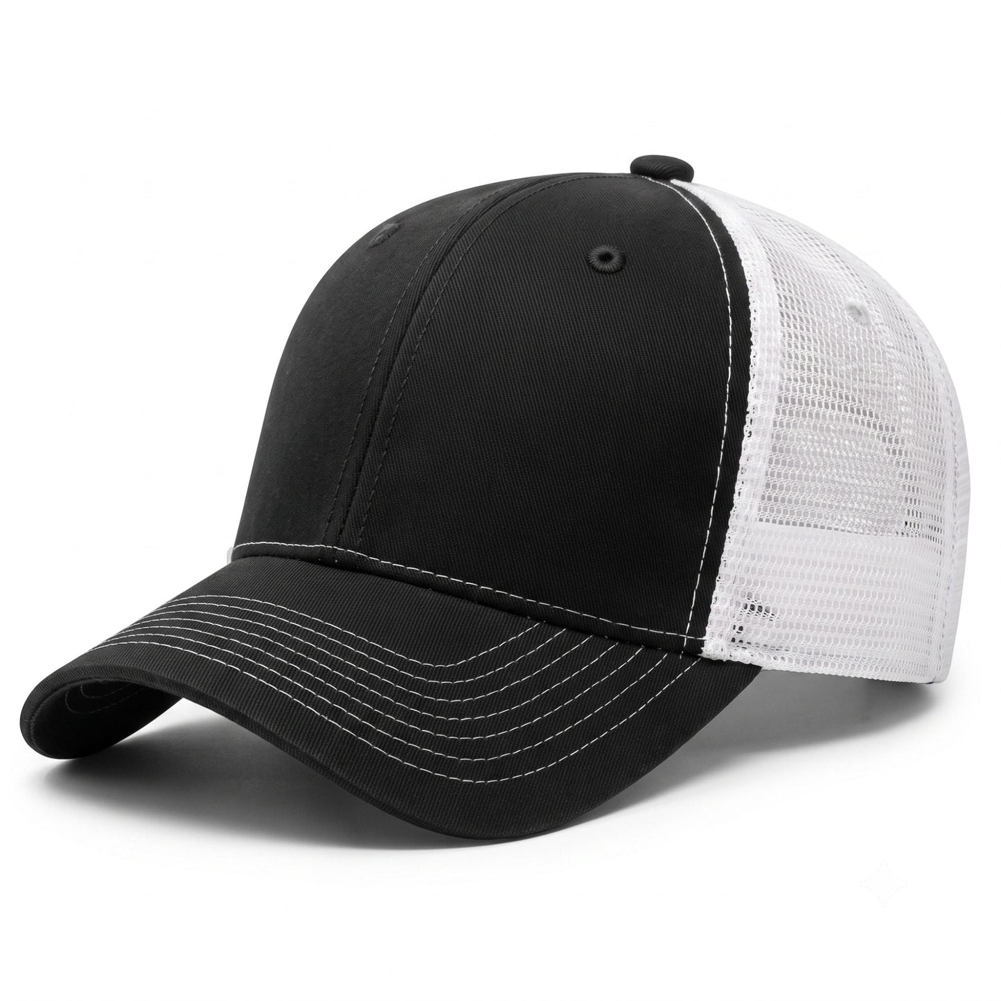 BIG BA516 Trucker Cap - Black/White - C Print USA