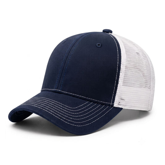 BIG BA516 Trucker Cap - Navy/White - C Print USA