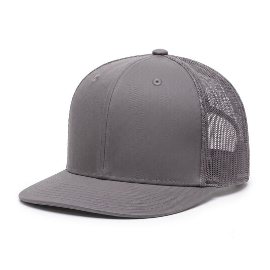 BIG BX025 Structured Twill Cap- Grey - C Print USA