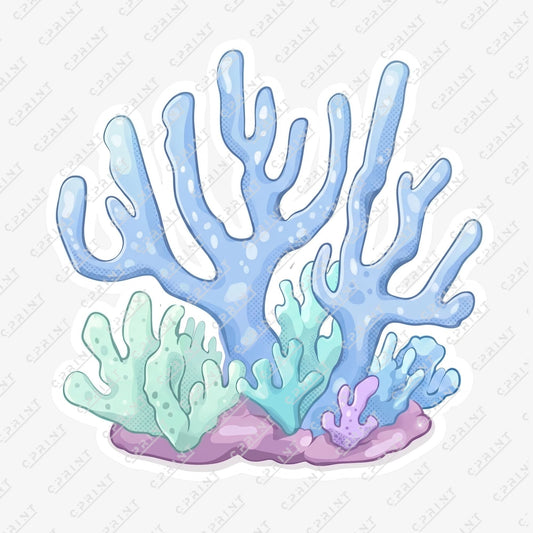 Blue Coral Reef Cutout - C Print USA