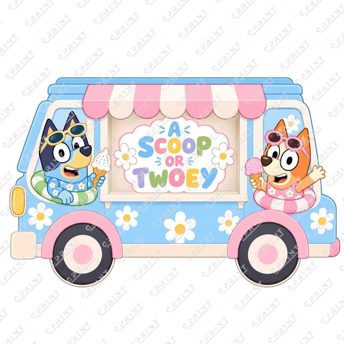 BLUEY AND BINGO CUT OUT - C Print USA