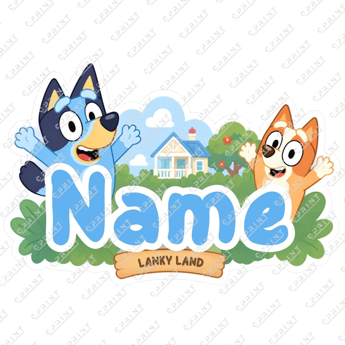 BLUEY AND BINGO CUT OUT - C Print USA