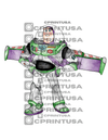 BUZZ LIGHT YEAR WATERCOLOR TOY STORY CUT OUT - C Print USA