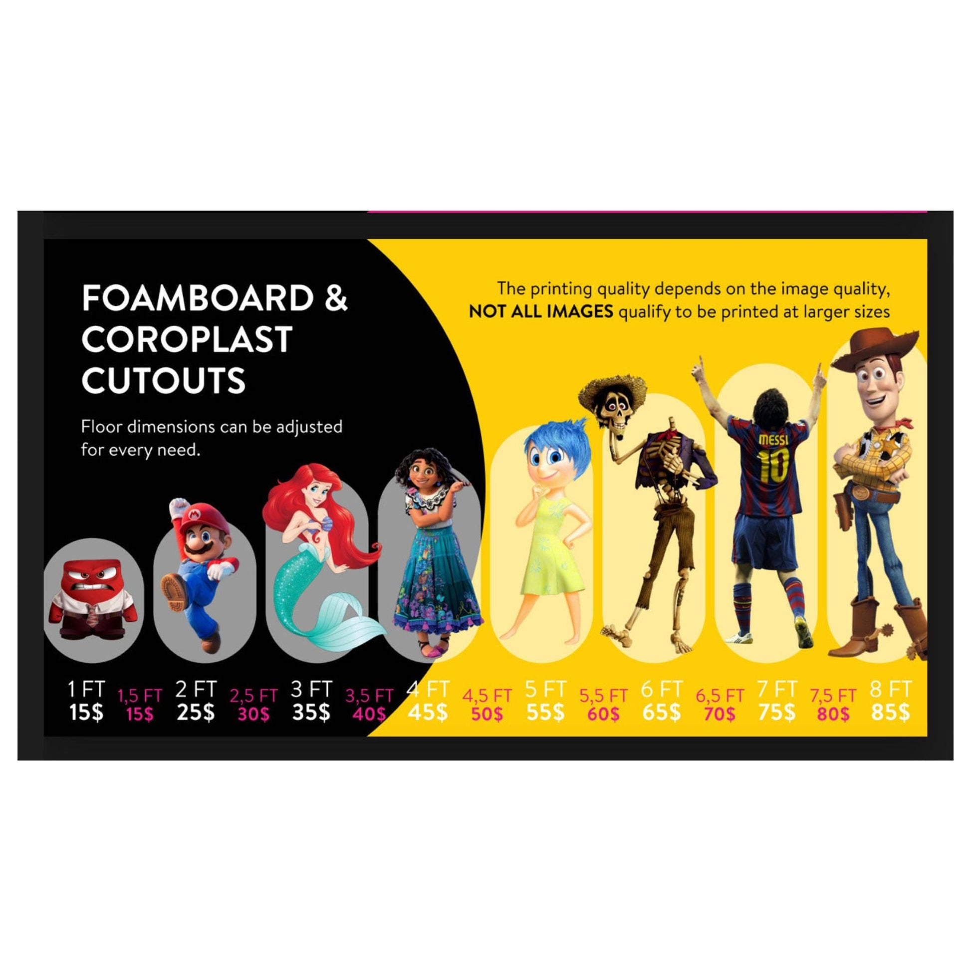 Characters Cut - Outs - C Print USA