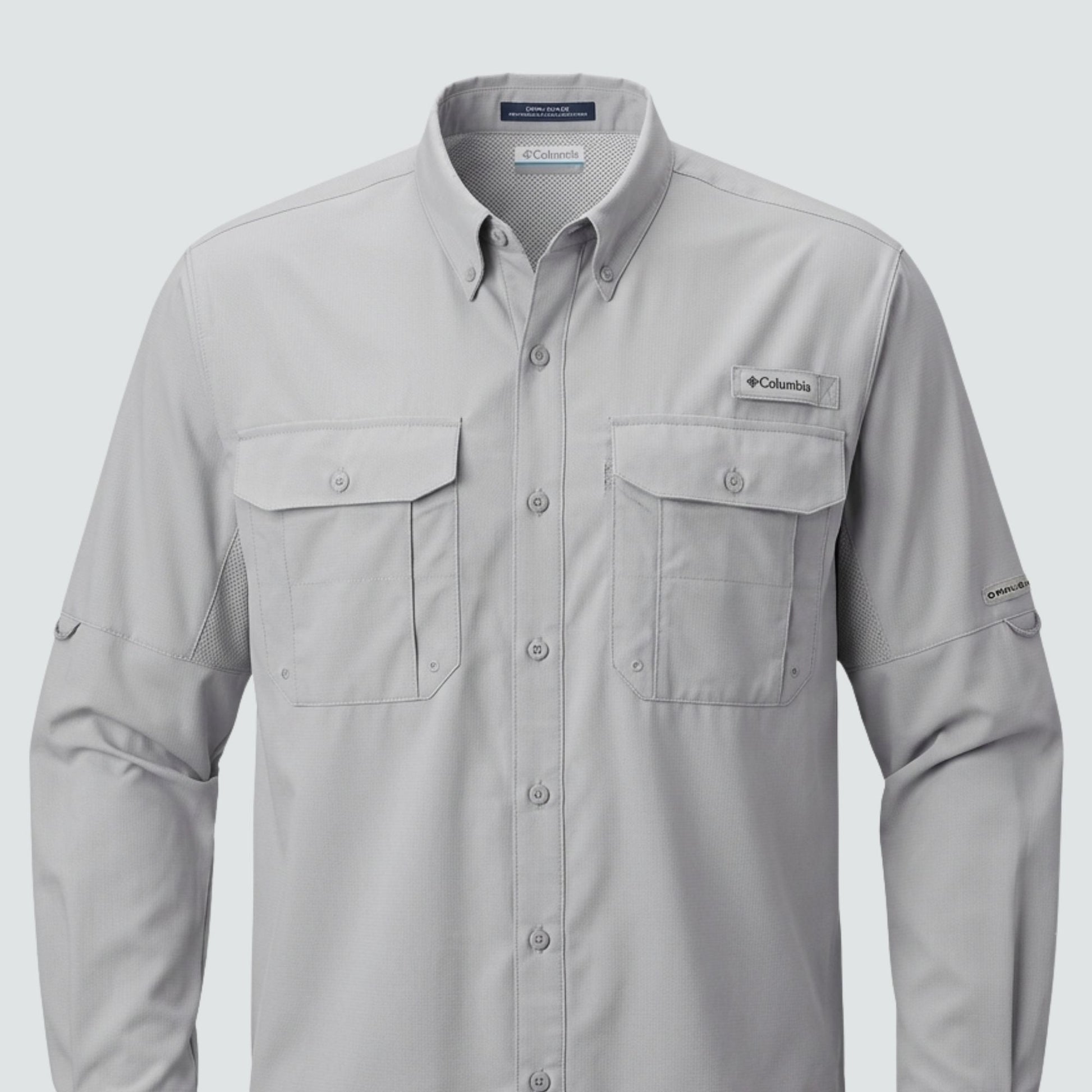 Columbia Fishing Shirt - Cool Grey- embroidery - C Print USA