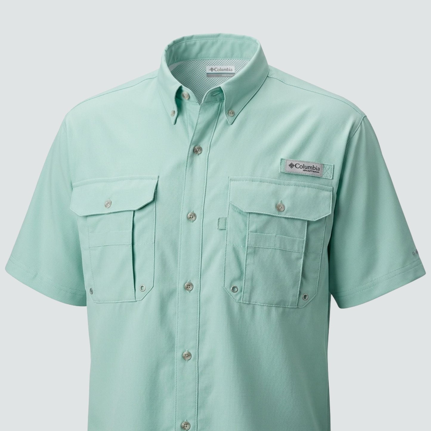 Columbia Tamiami II Short Sleeve Shirt - Gulf Stream - embroidery - C Print USA