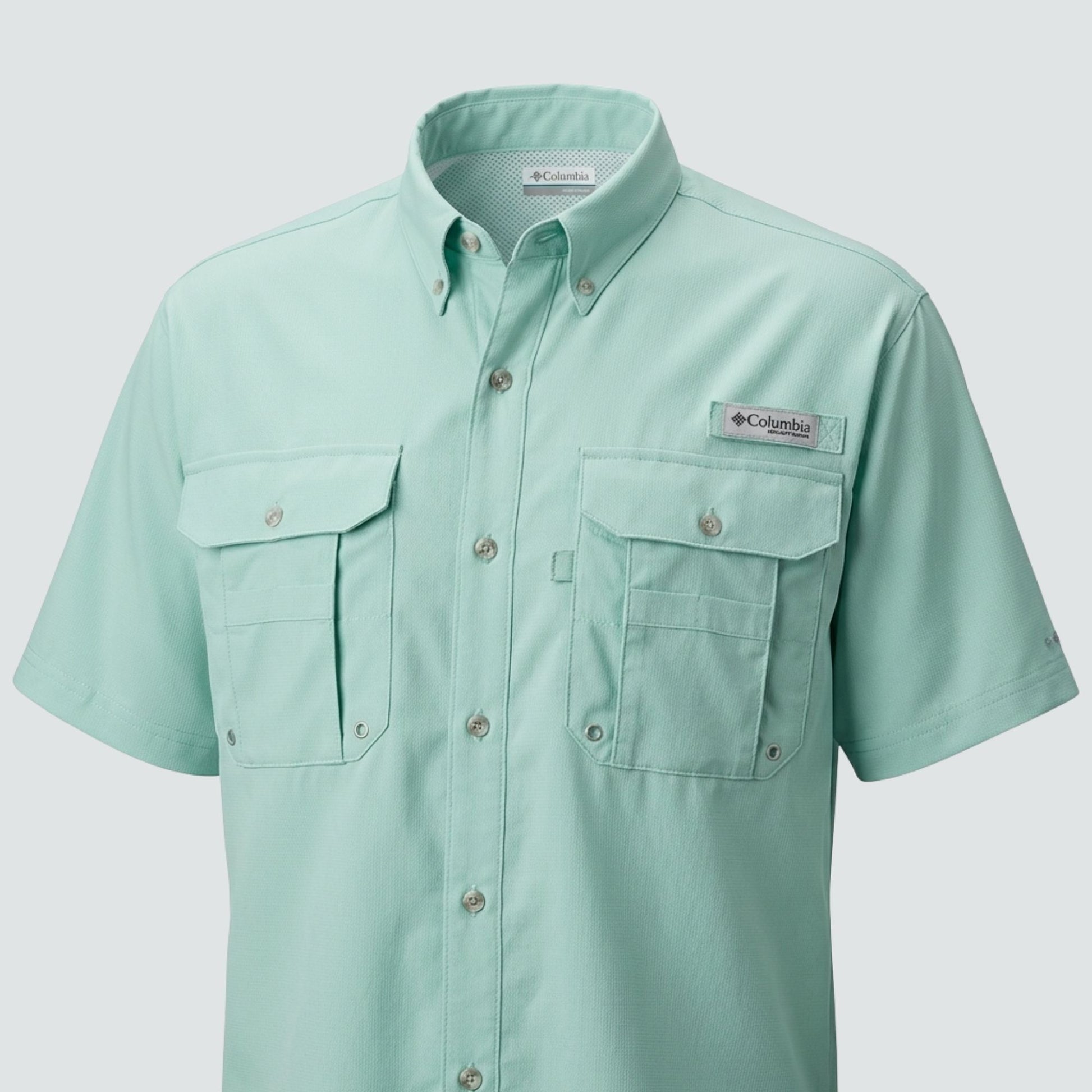 Columbia Tamiami II Short Sleeve Shirt - Gulf Stream - embroidery - C Print USA