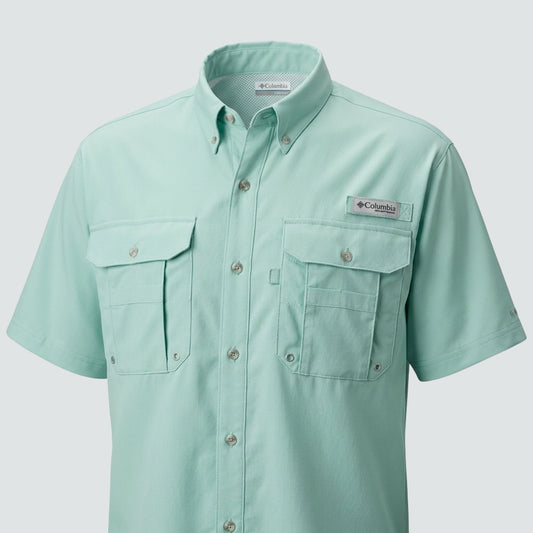 Columbia Tamiami II Short Sleeve Shirt - Gulf Stream - embroidery - C Print USA