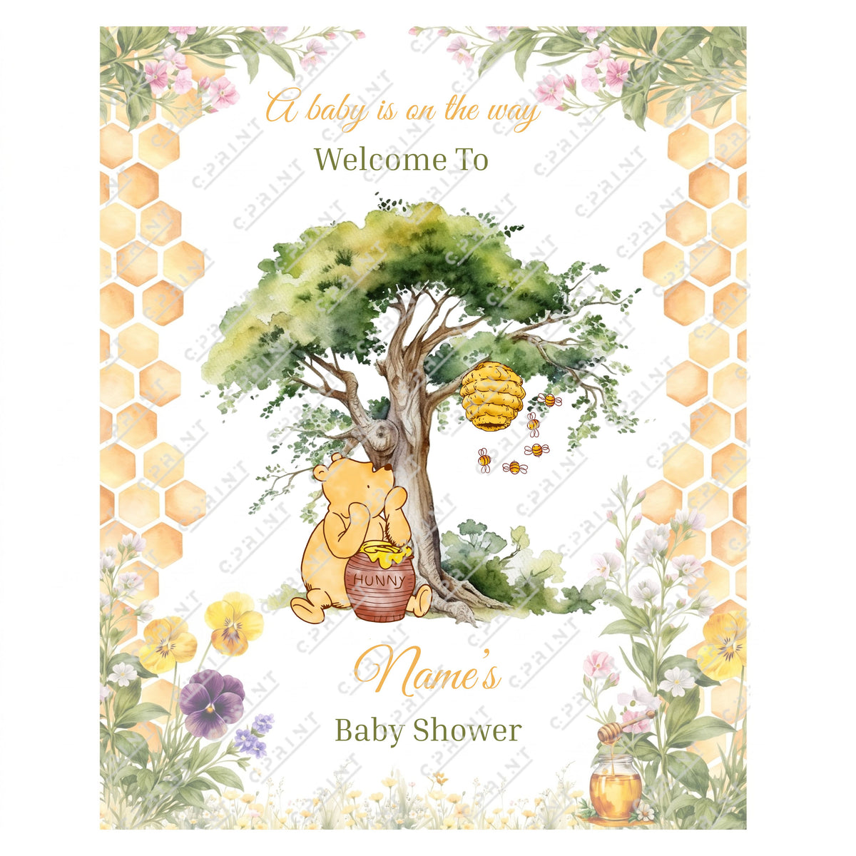 Winnie The Pooh Welcome Sign