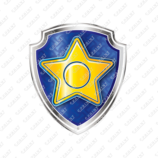 PAW Patrol Chase Police Badge Cardboard Cutout