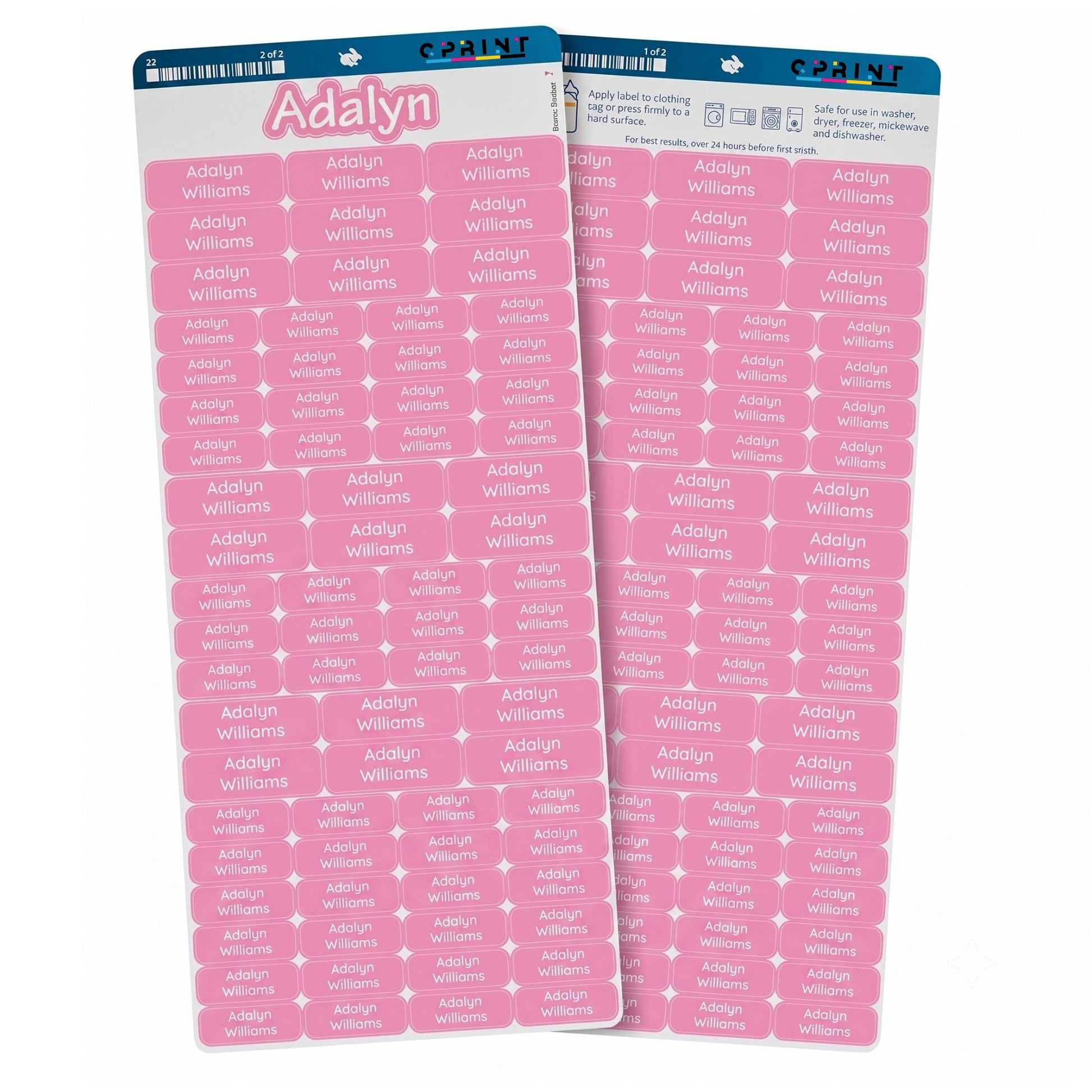 Custom Name Labels for Kids & Daycare - C Print USA