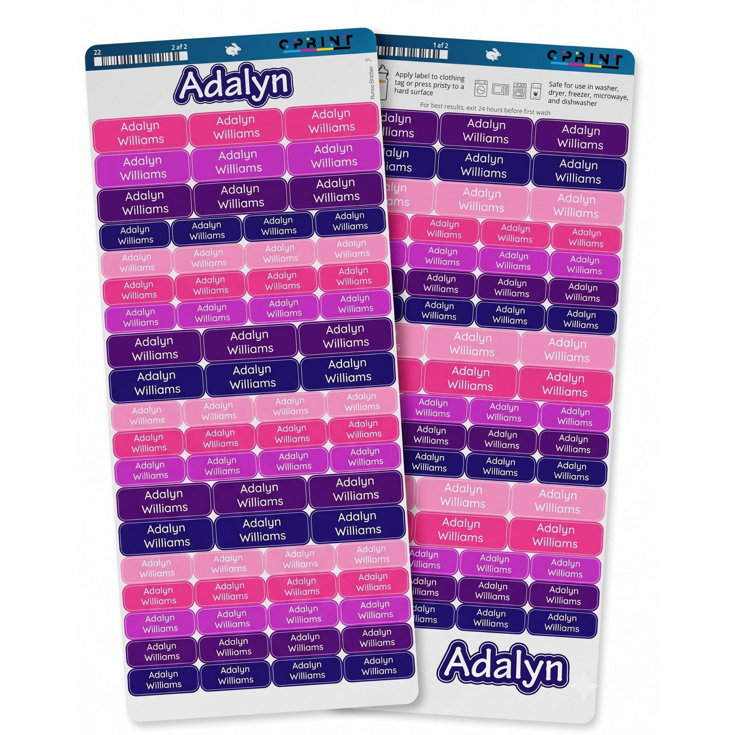 Custom Name Labels for Kids & Daycare - C Print USA