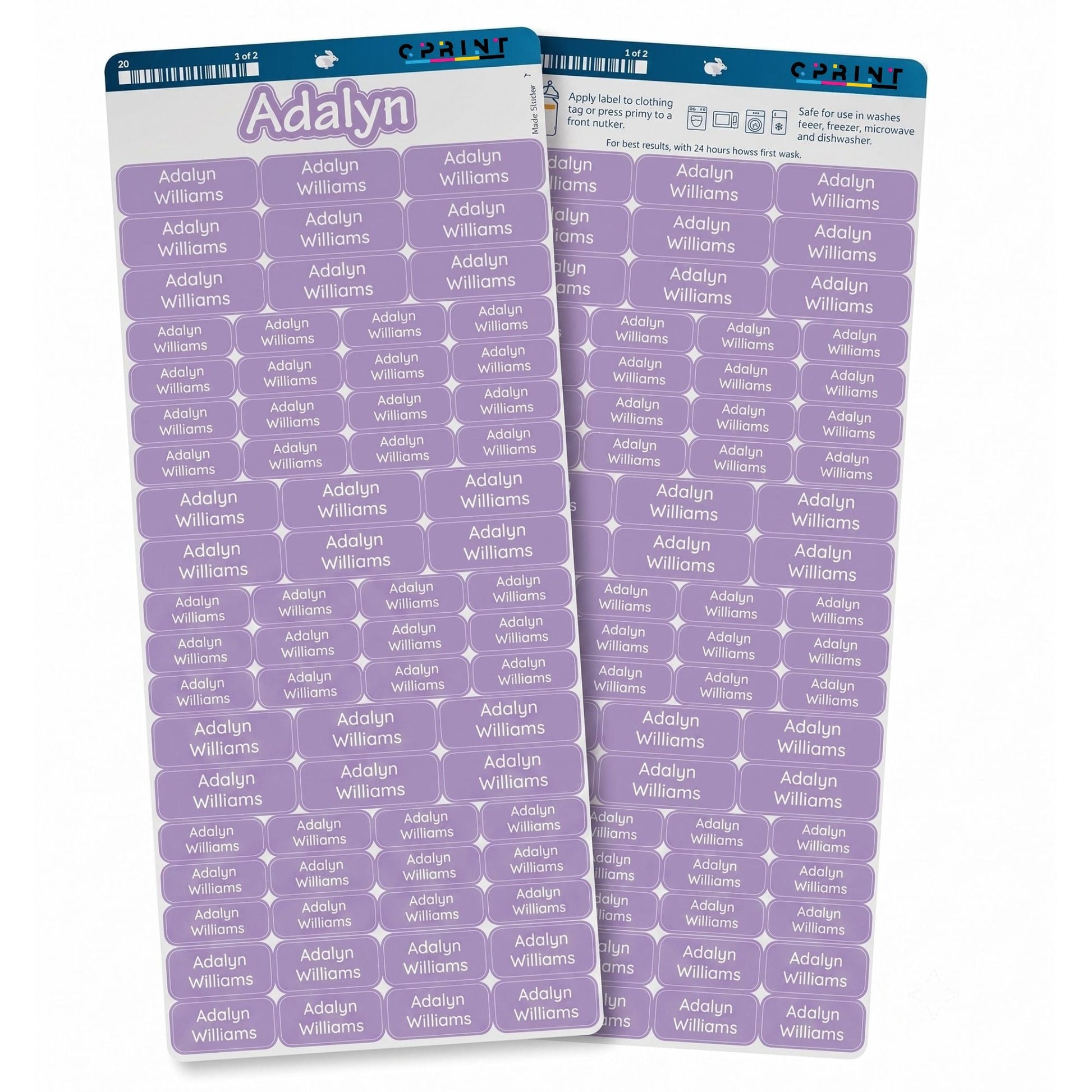 Custom Name Labels for Kids & Daycare - C Print USA