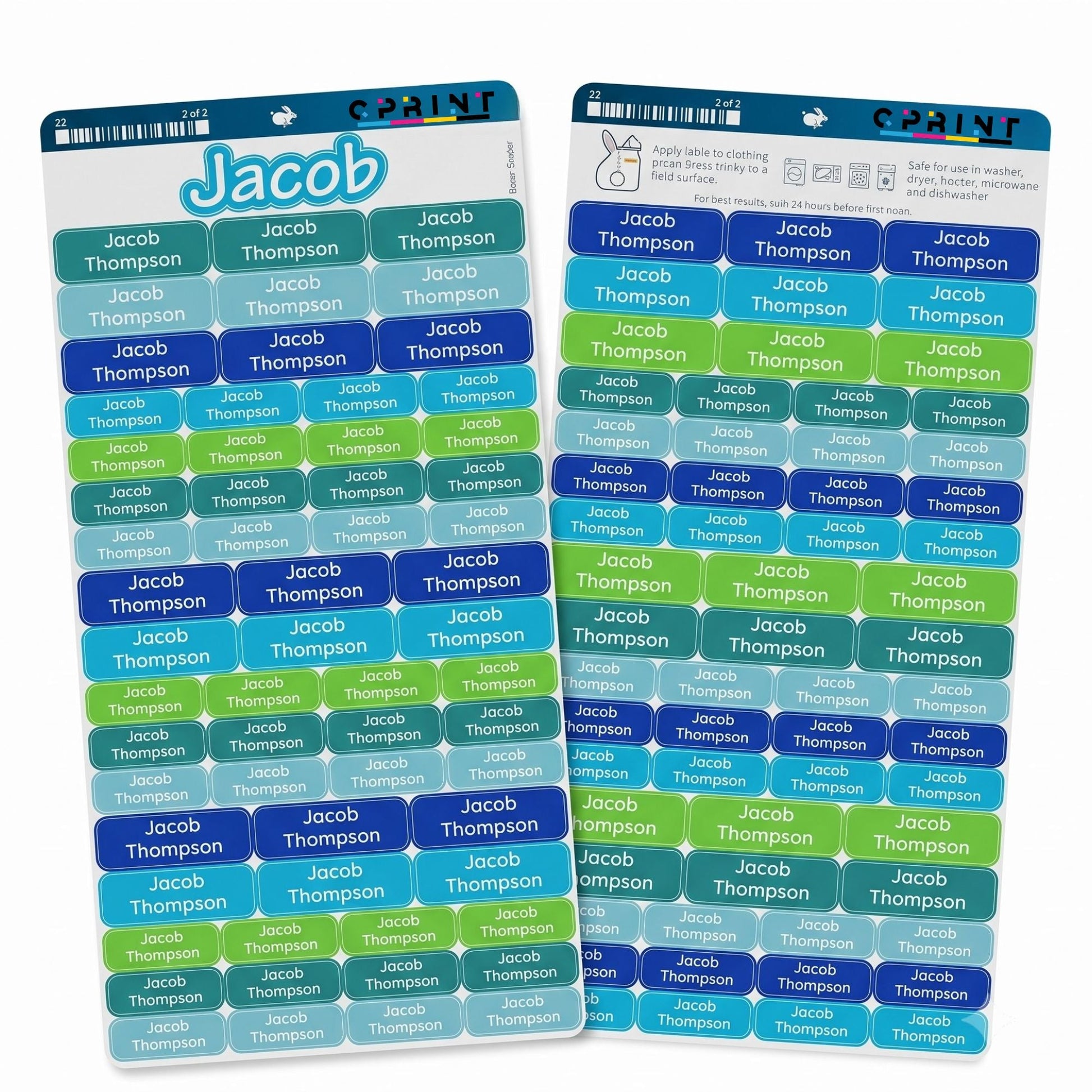Custom Name Labels for Kids & Daycare - C Print USA