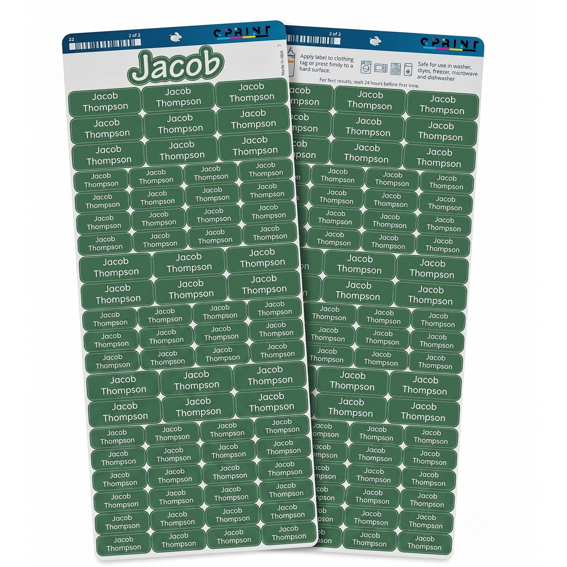 Custom Name Labels for Kids & Daycare - C Print USA