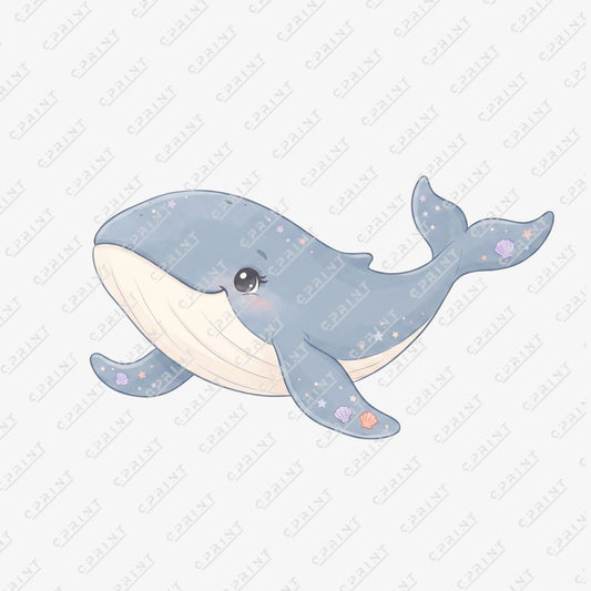 Cute Blue Whale Cutout - C Print USA