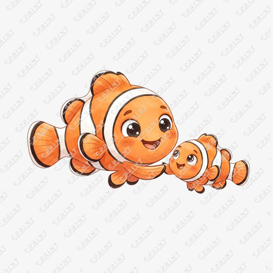 Cute Clownfish Pair Cutout - C Print USA