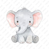 Cute Watercolor Baby Elephant - C Print USA