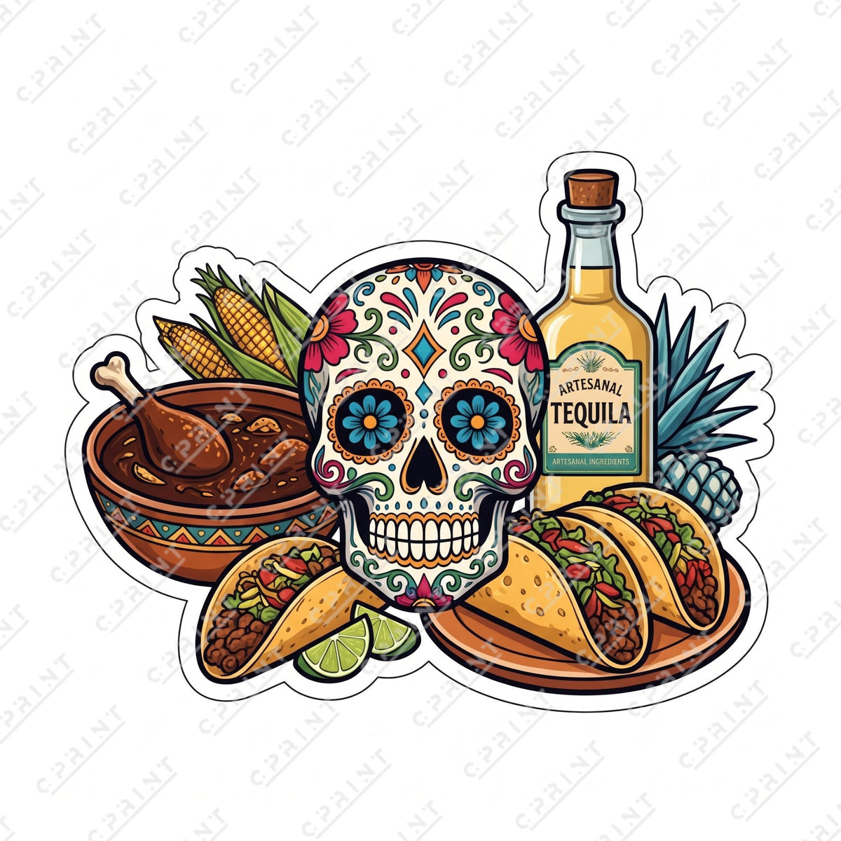 Día de los muertos Cutout - C Print USA