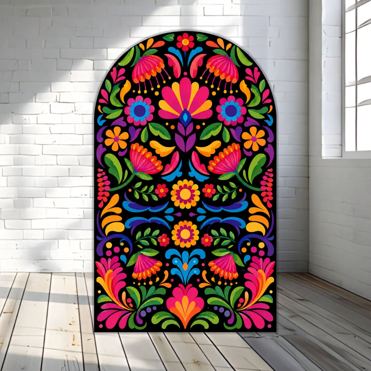 Día de los Muertos Mexican Folk Floral Arch Backdrop - C Print USA