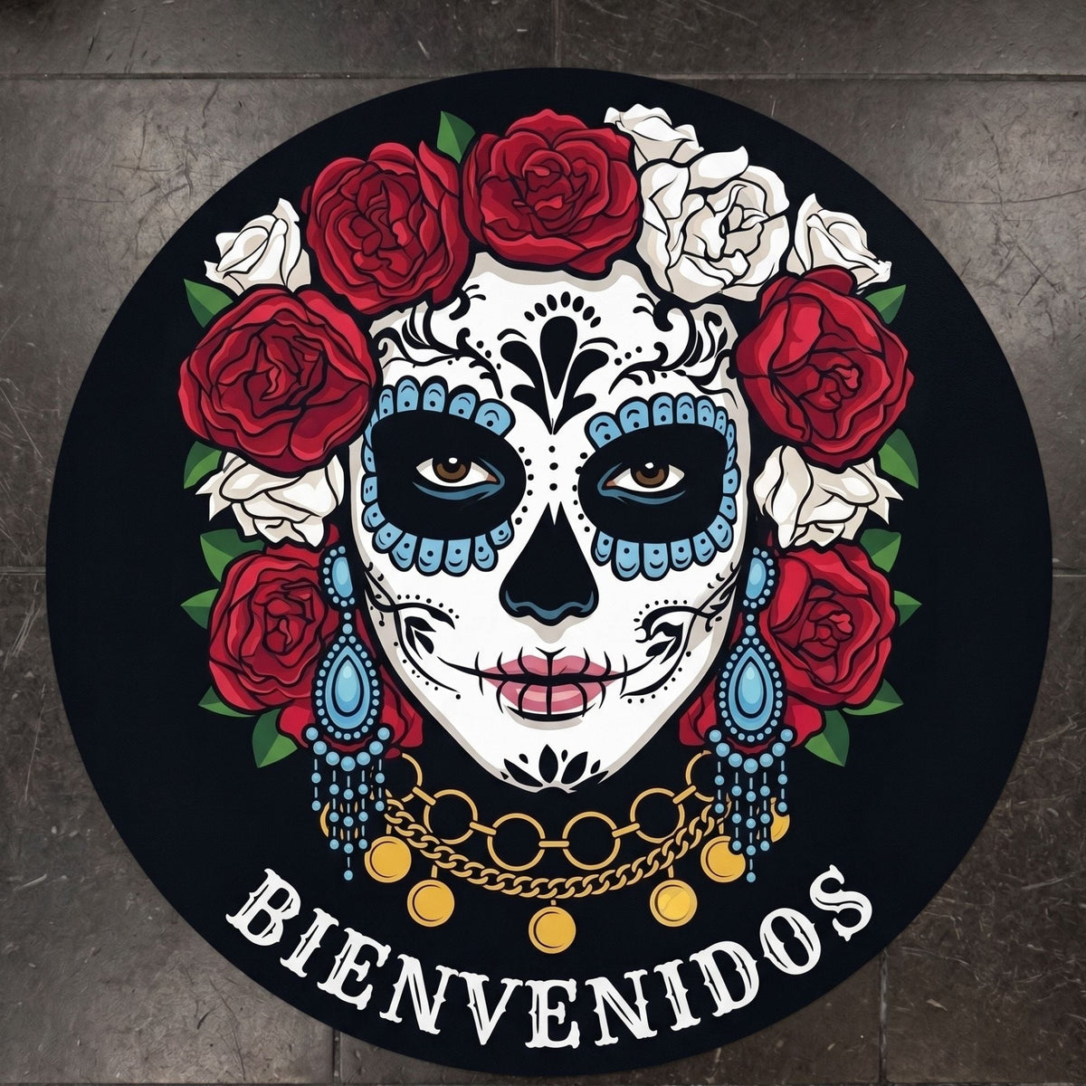 Día De Los Muertos Printed Party Floor Decals for Event - C Print USA