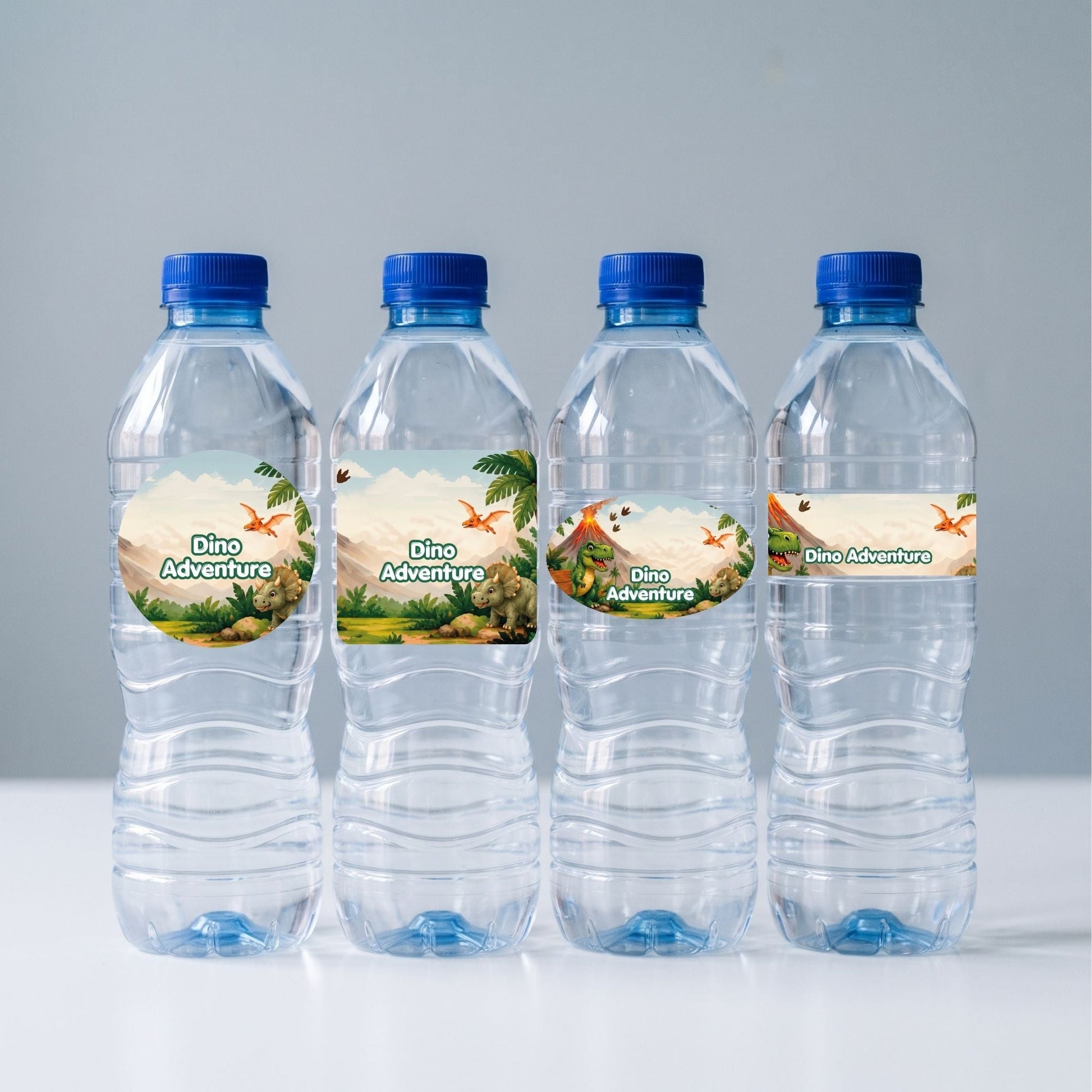 Dino Adventure- Customize Water Bottles Stickers - C Print USA