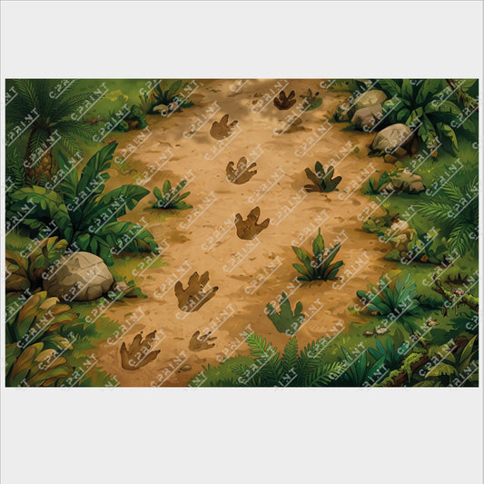 Dino Adventure Printed Party Floor Decals for Dinosaur Birthday - C Print USA