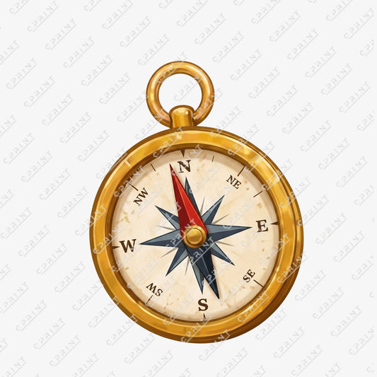 Golden Pirate Compass Cutout - C Print USA