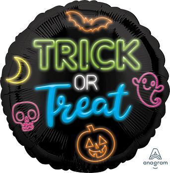 Halloween Neon Trick or Treat 17" - C Print USA