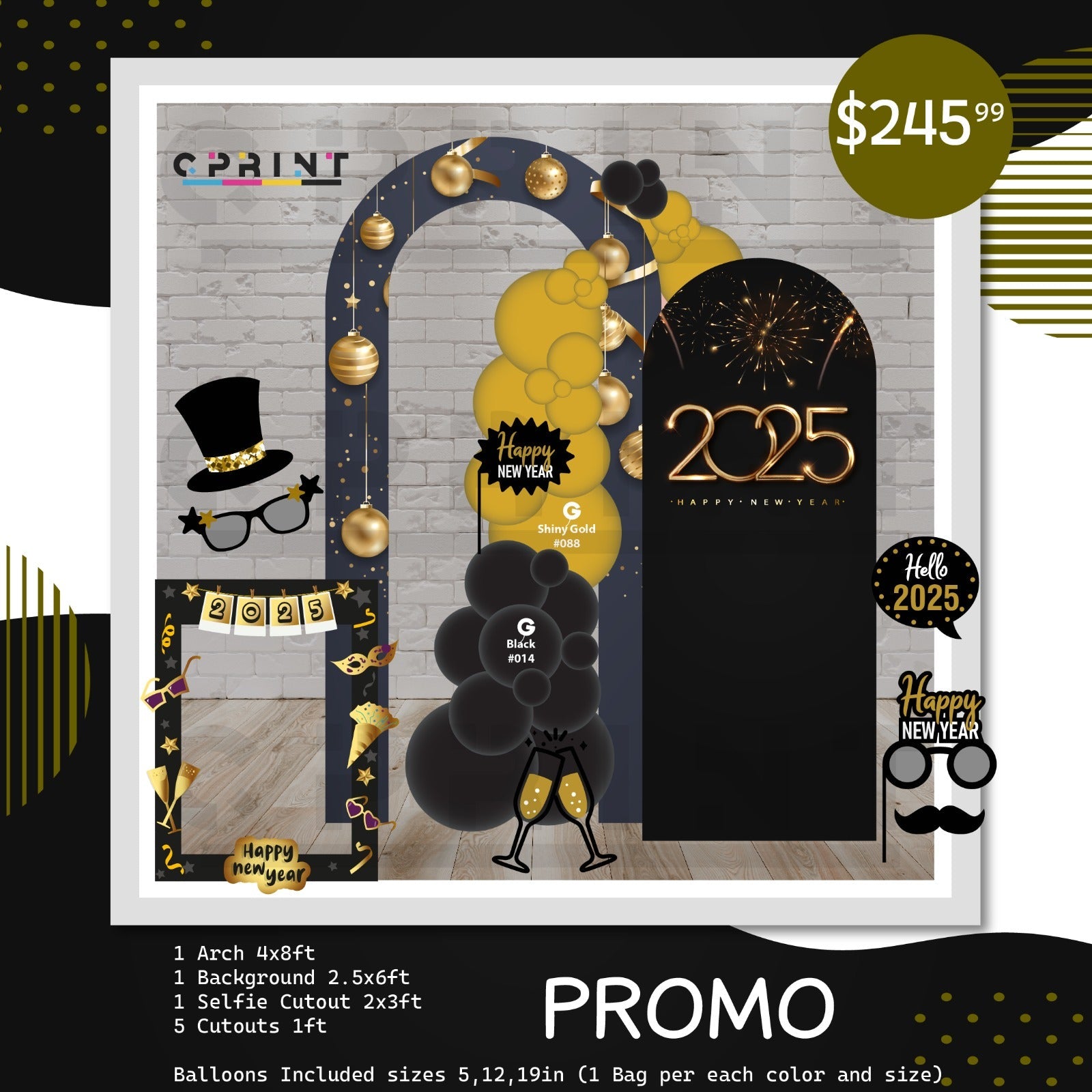 Happy New Year Party Bundle Design - C Print USA