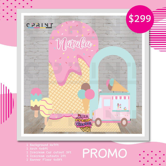 Ice Cream Themed Party Bundle Design - C Print USA