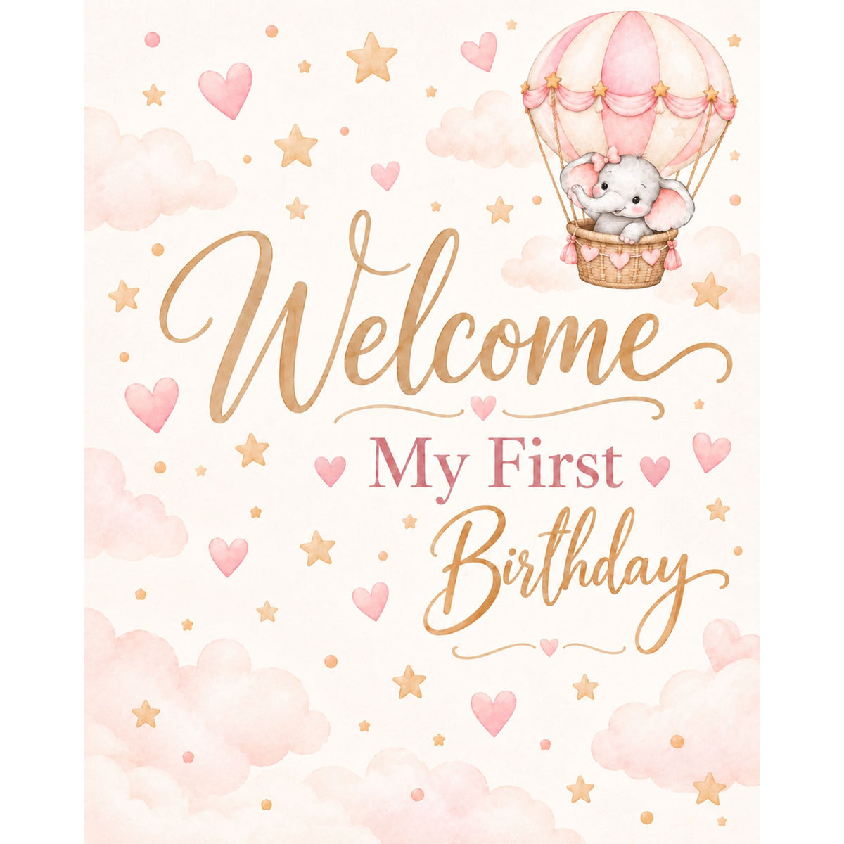 Little Elephant Welcome Sign - C Print USA