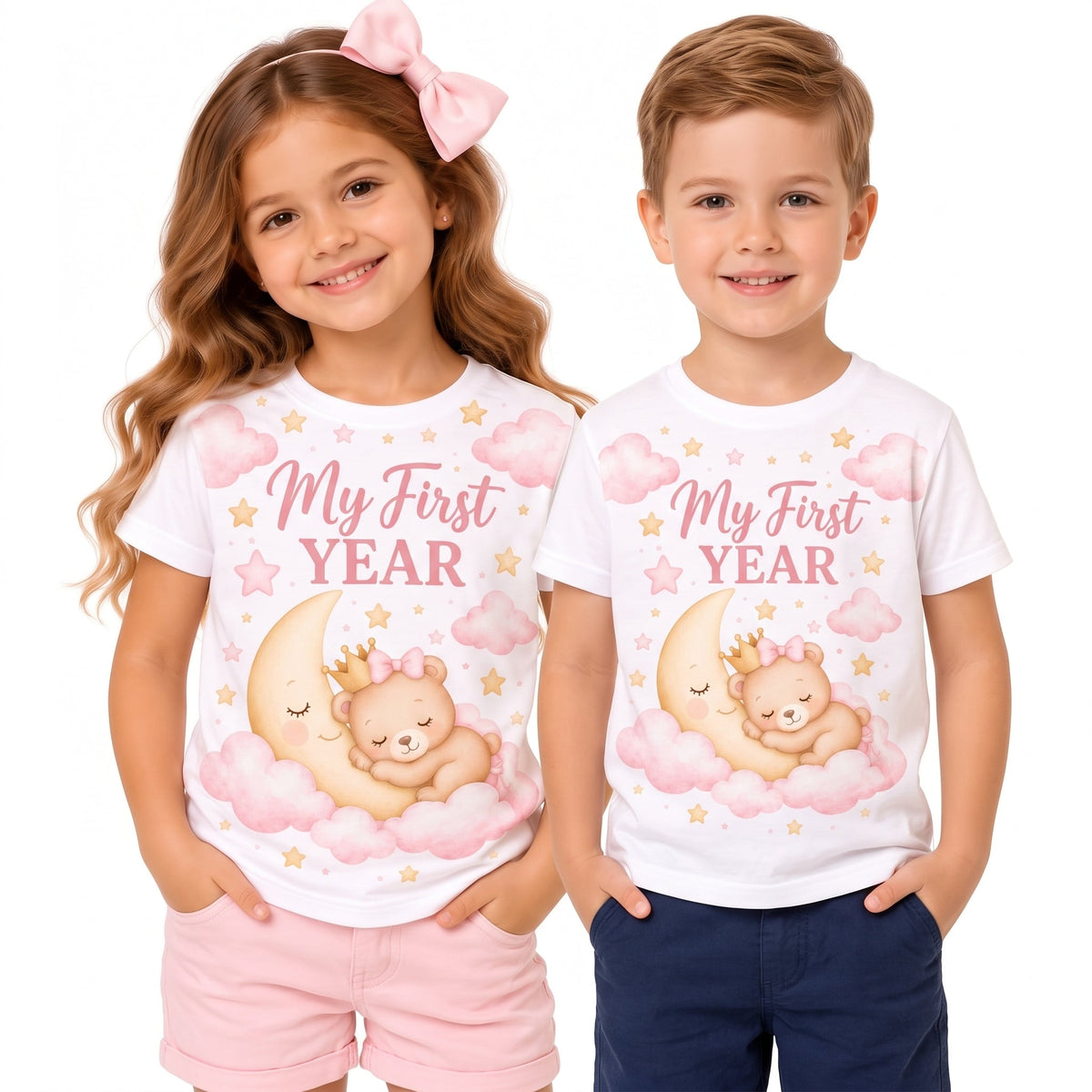 Moon & Clouds Custom Party Tees & Event Prints - C Print USA