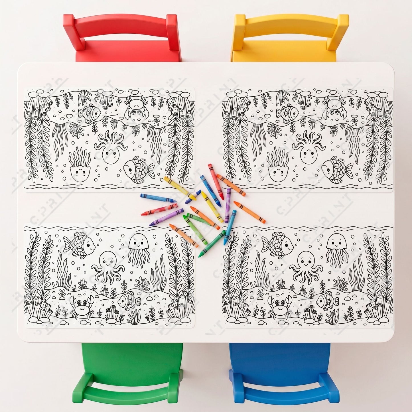 Ocean Adventure Party Placemats - C Print USA