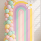 Pastel Color Arch with Daisy Flower Backdrops by theme - C Print USA