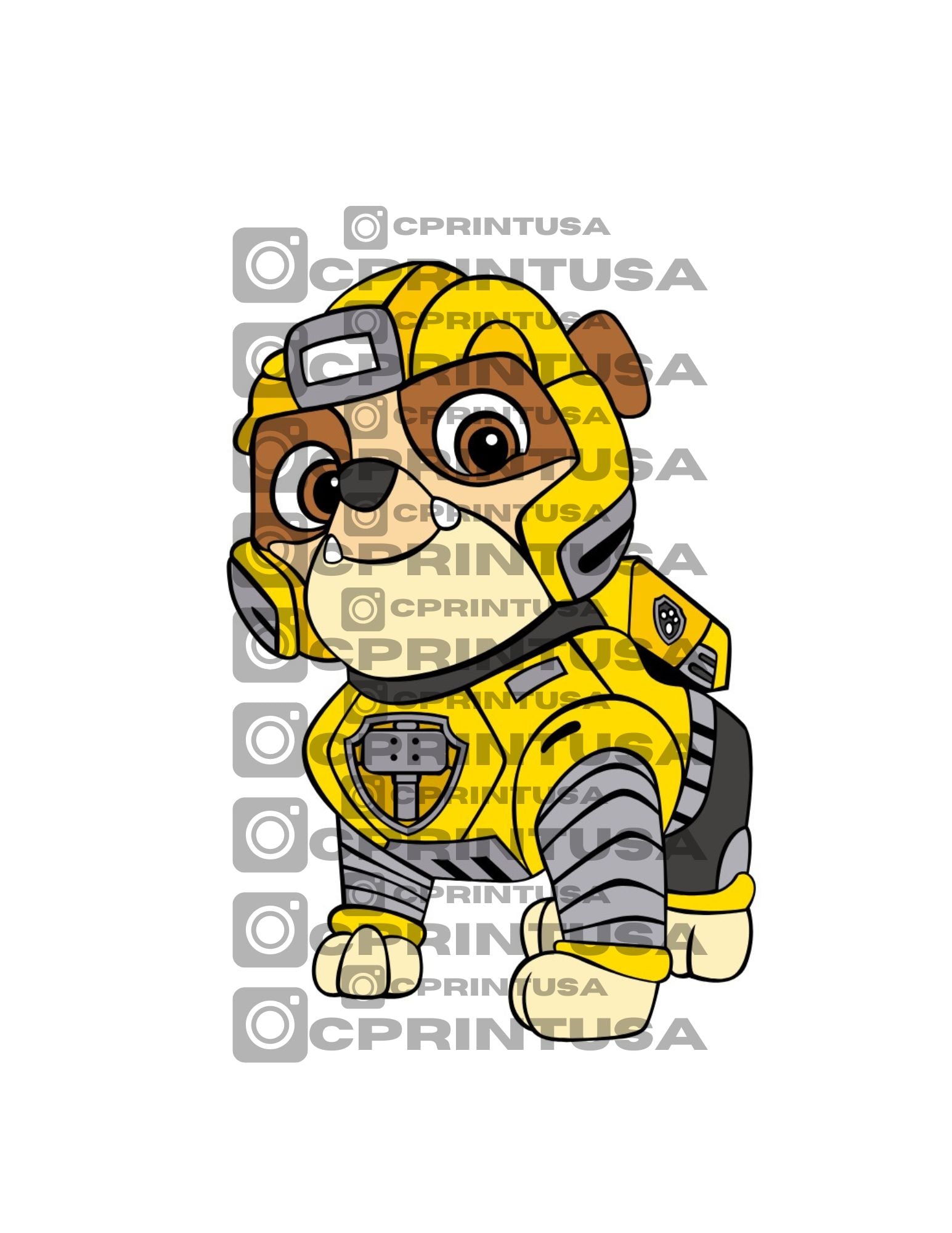 PAW PATROL RUBBLE 4 CUT OUT - C Print USA