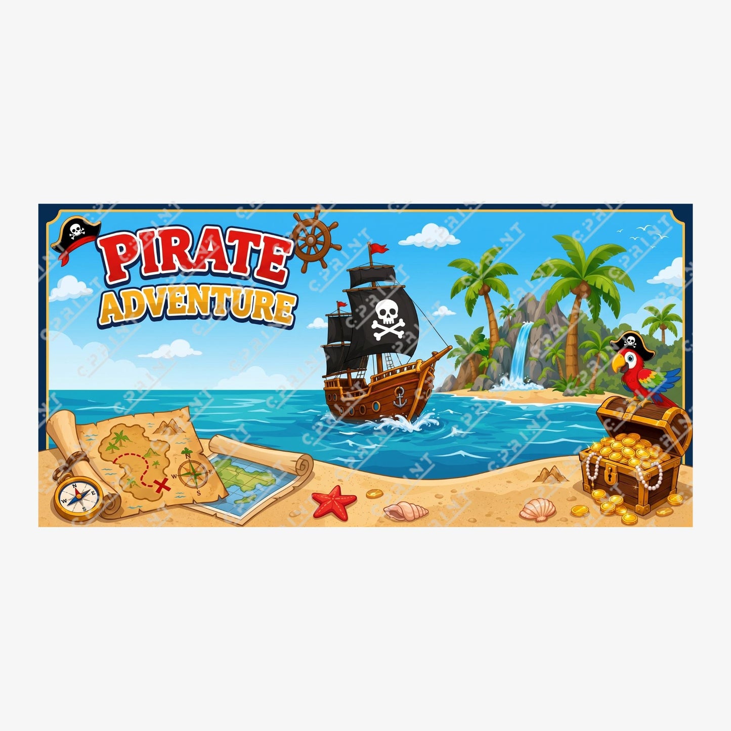 Pirate Adventure Event Table Runner - C Print USA
