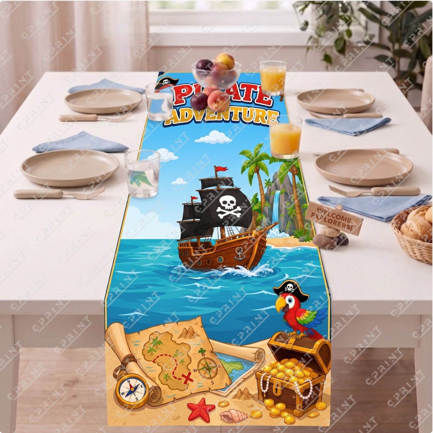 Pirate Adventure Event Table Runner - C Print USA