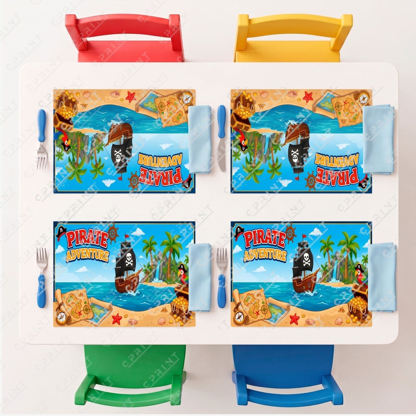 Pirate Adventure Party Placemats - C Print USA