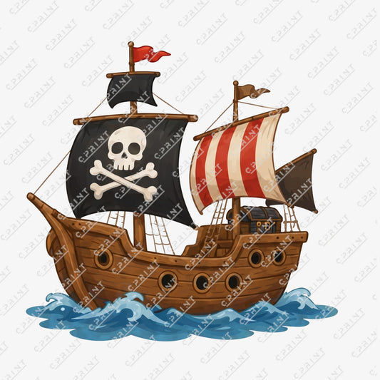 Pirate Ship Paper Cutout - C Print USA
