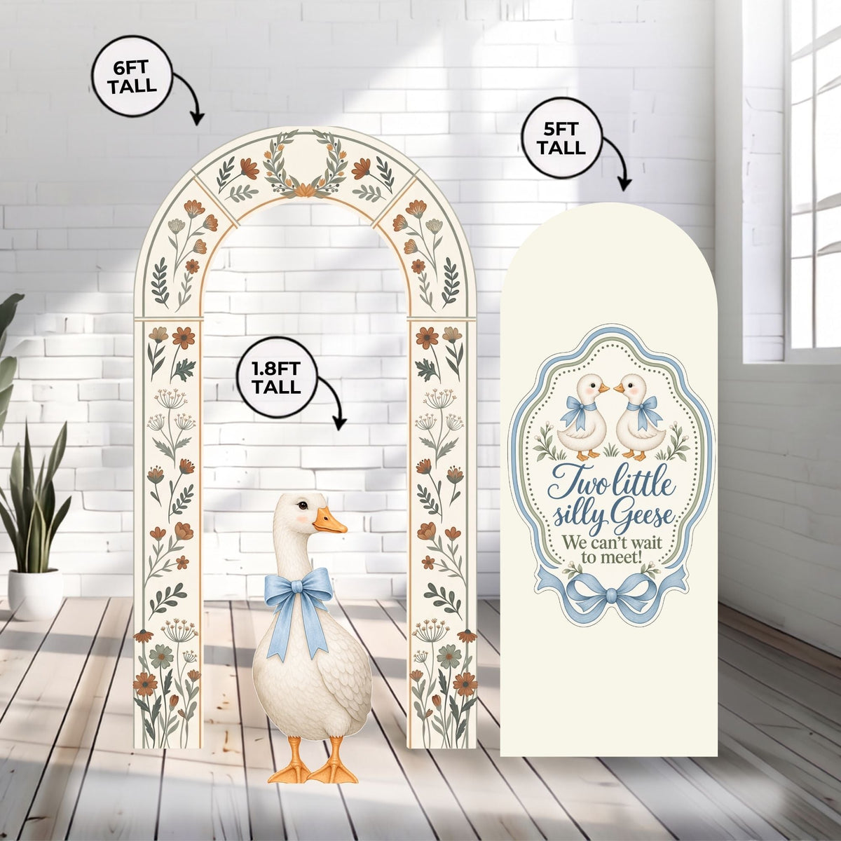 Premium Two Little Silly Geese Backdrop Bundle - C Print USA