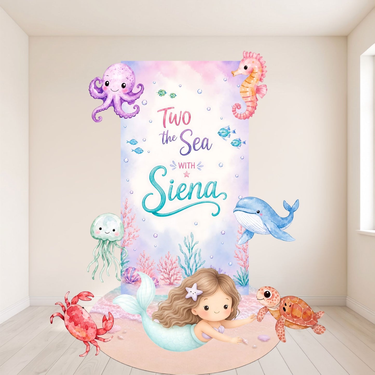 Watercolor Sea Creatures Clipart Bundle- 🚚 Free Shipping