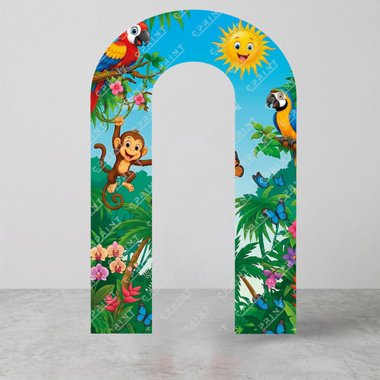 Safari Adventure Custom Backdrop Arch Cover - C Print USA