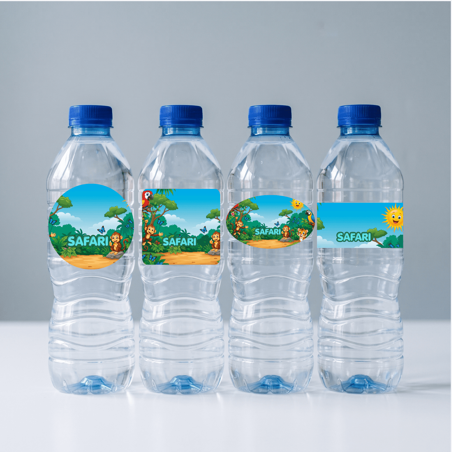 Safari Adventure- Customize Water Bottles Stickers - C Print USA