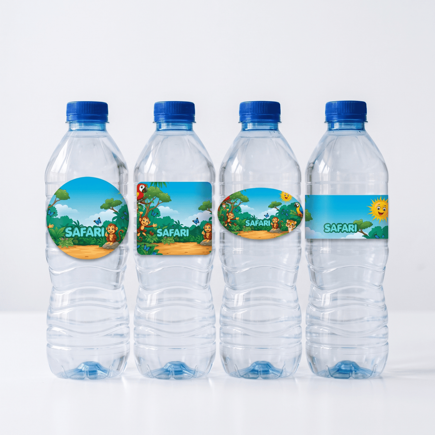 Safari Adventure- Customize Water Bottles Stickers - C Print USA