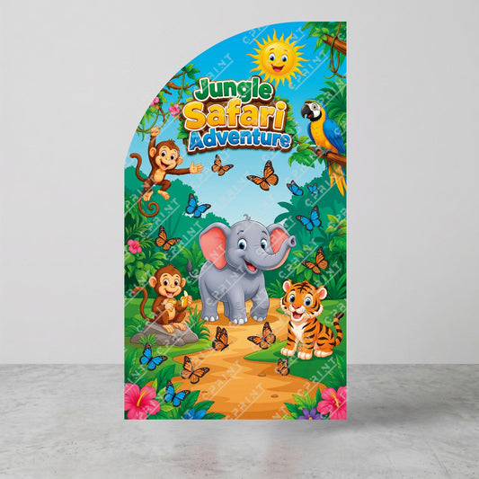 Safari Adventure Left Offset Arch Backdrop - C Print USA