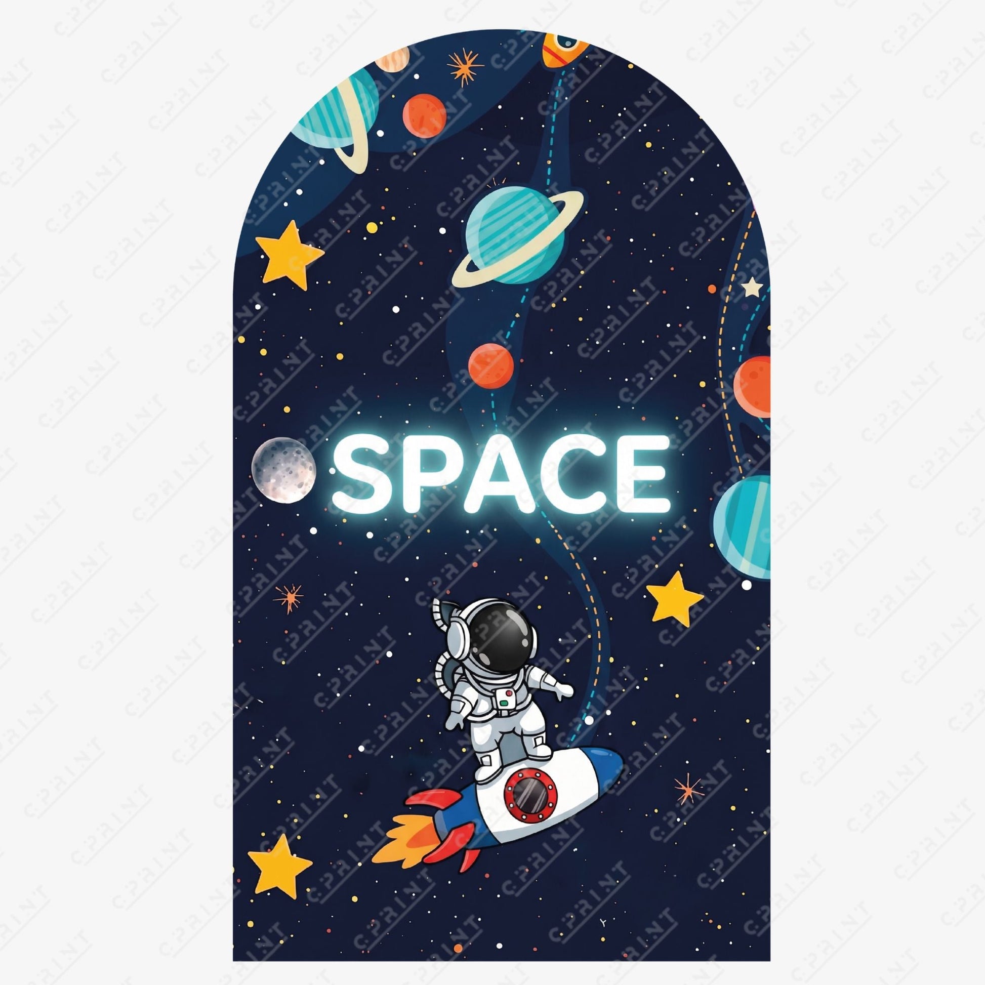 Sapce Adventure Arch Backdrop - C Print USA